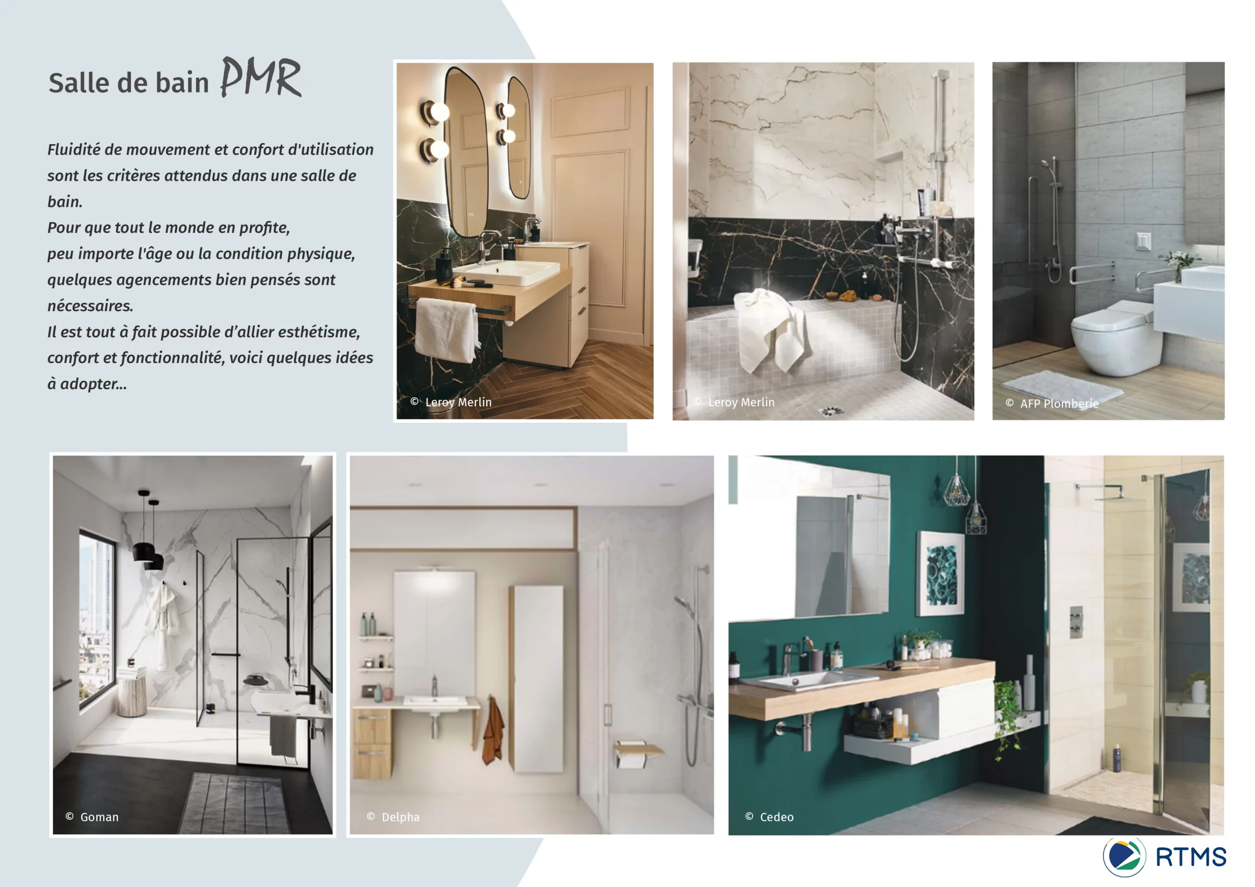 Planche tendance salle de bain PMR - RTMS