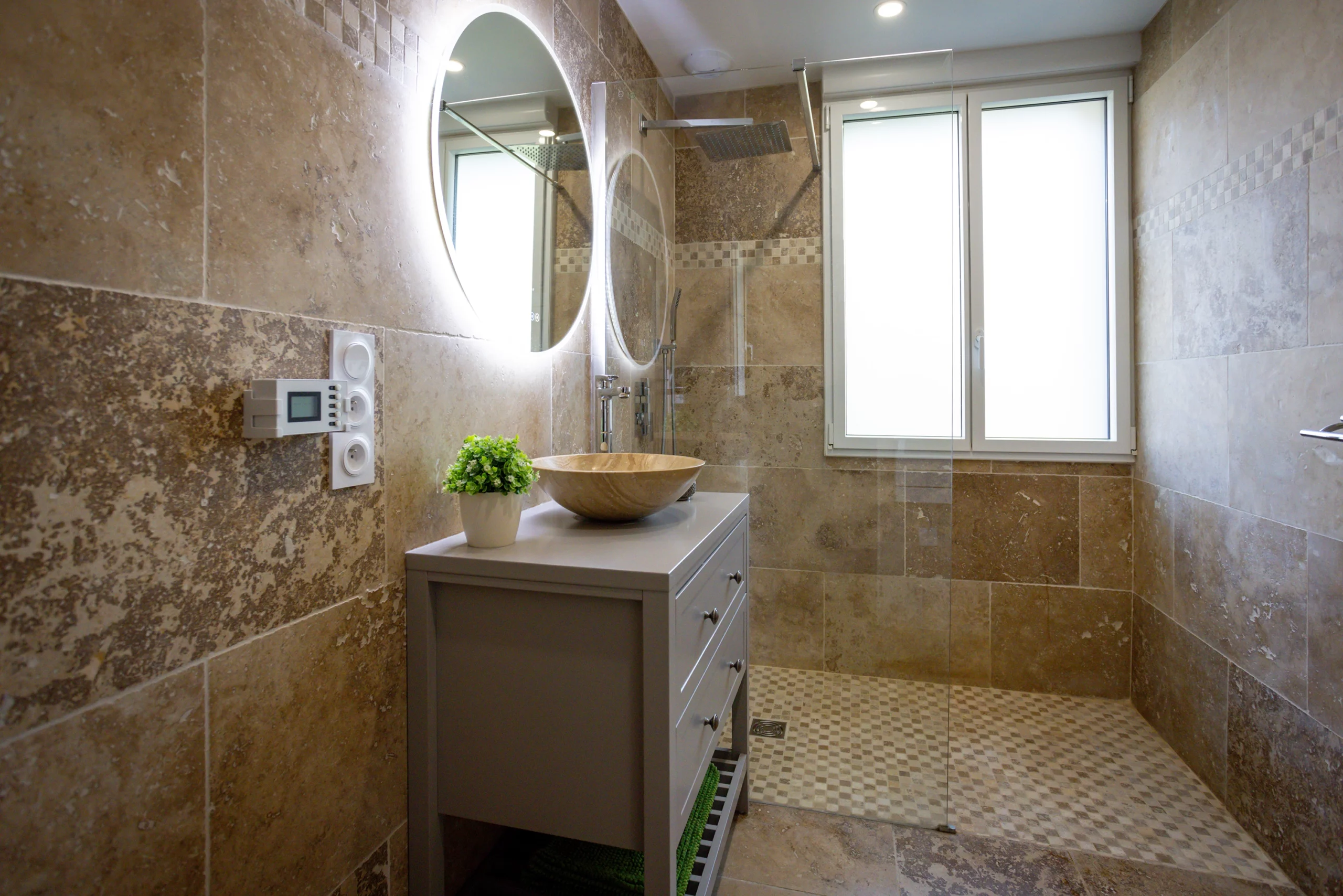 Rénovation carlage marbre surzur - RTMS salle de bain clé en main